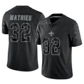 Elroe NO.Saints #32 Tyrann Mathieu Player Black RFLCTV Limited Stitched Jerseys