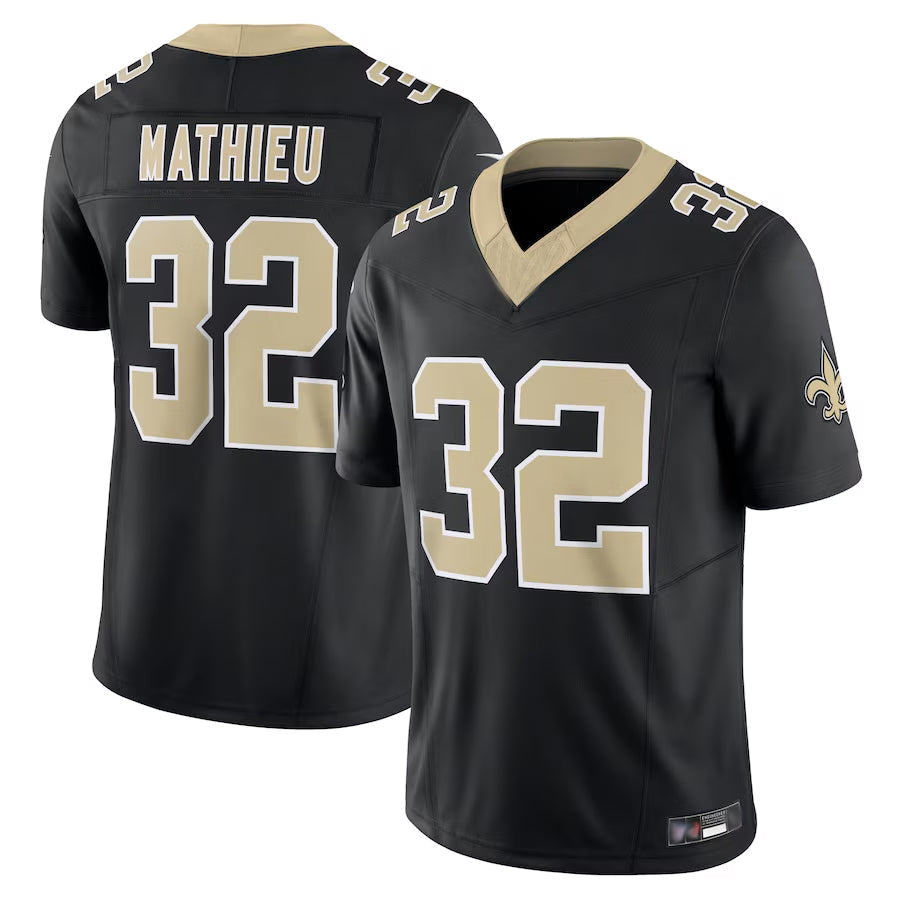 Elroe NO.Saints #32 Tyrann Mathieu Player Black Vapor F.U.S.E. Limited Stitched Jerseys