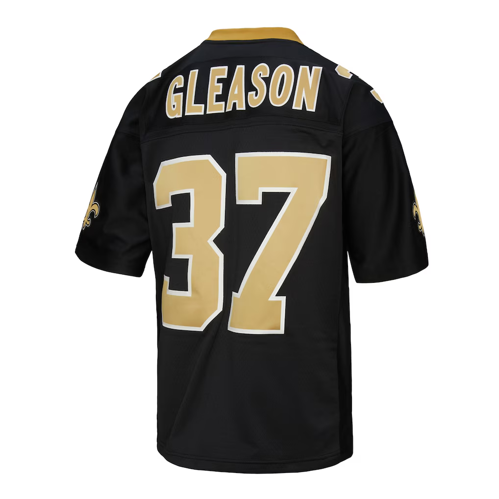 Elroe NO.Saints #37 Steve Gleason Mitchell & Ness Black Legacy Replica Jersey