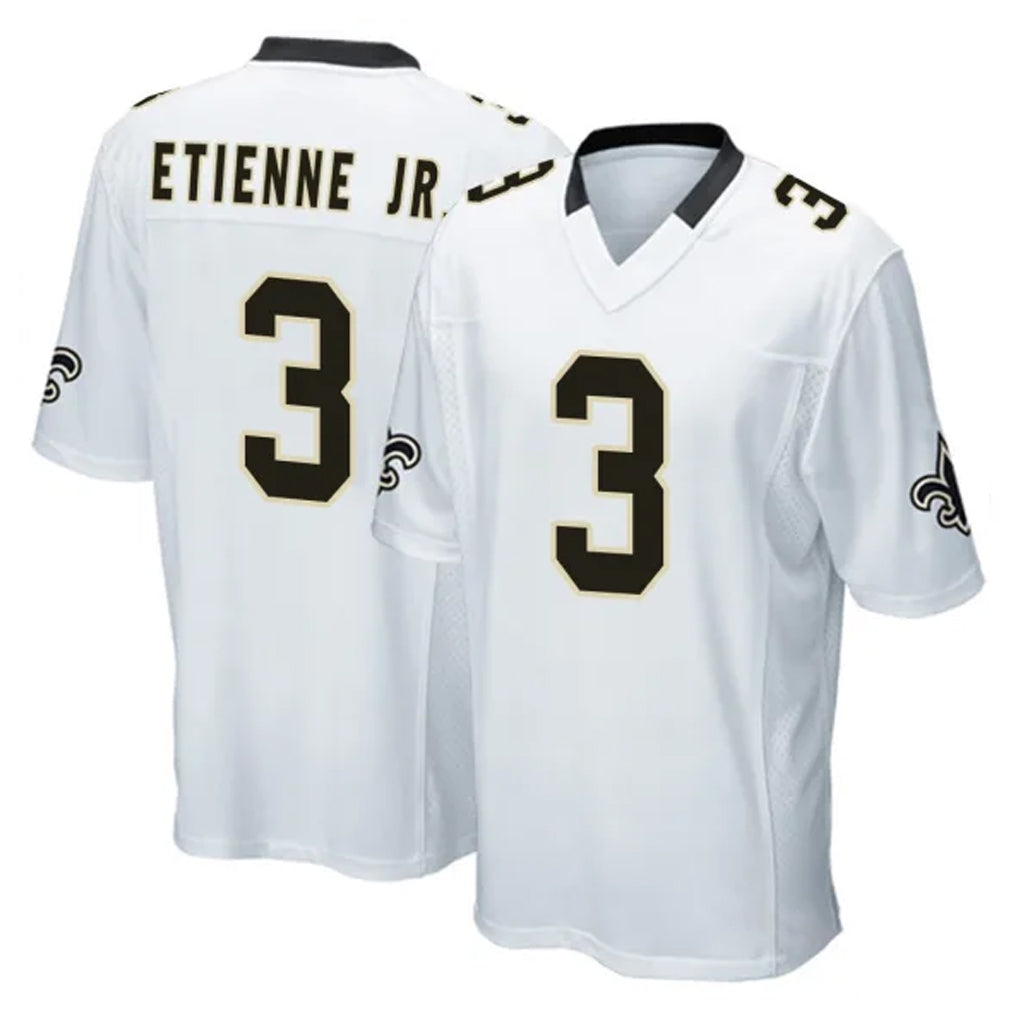 Elroe NO.Saints #3 Travis Etienne Jr. Player White Home Game Stitched Jerseys
