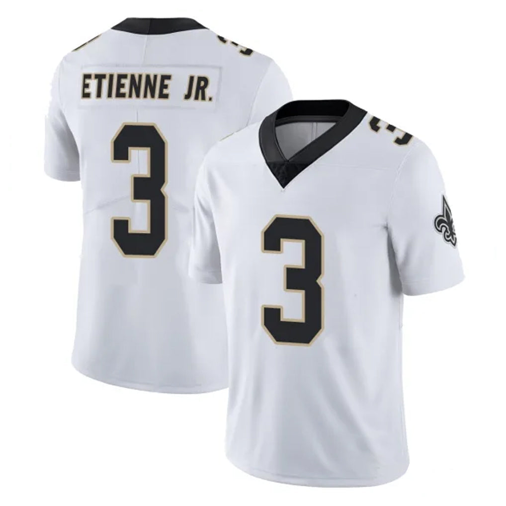 Elroe NO.Saints #3 Travis Etienne Jr. Player White Limited Vapor Untouchable Home Game Stitched Jerseys