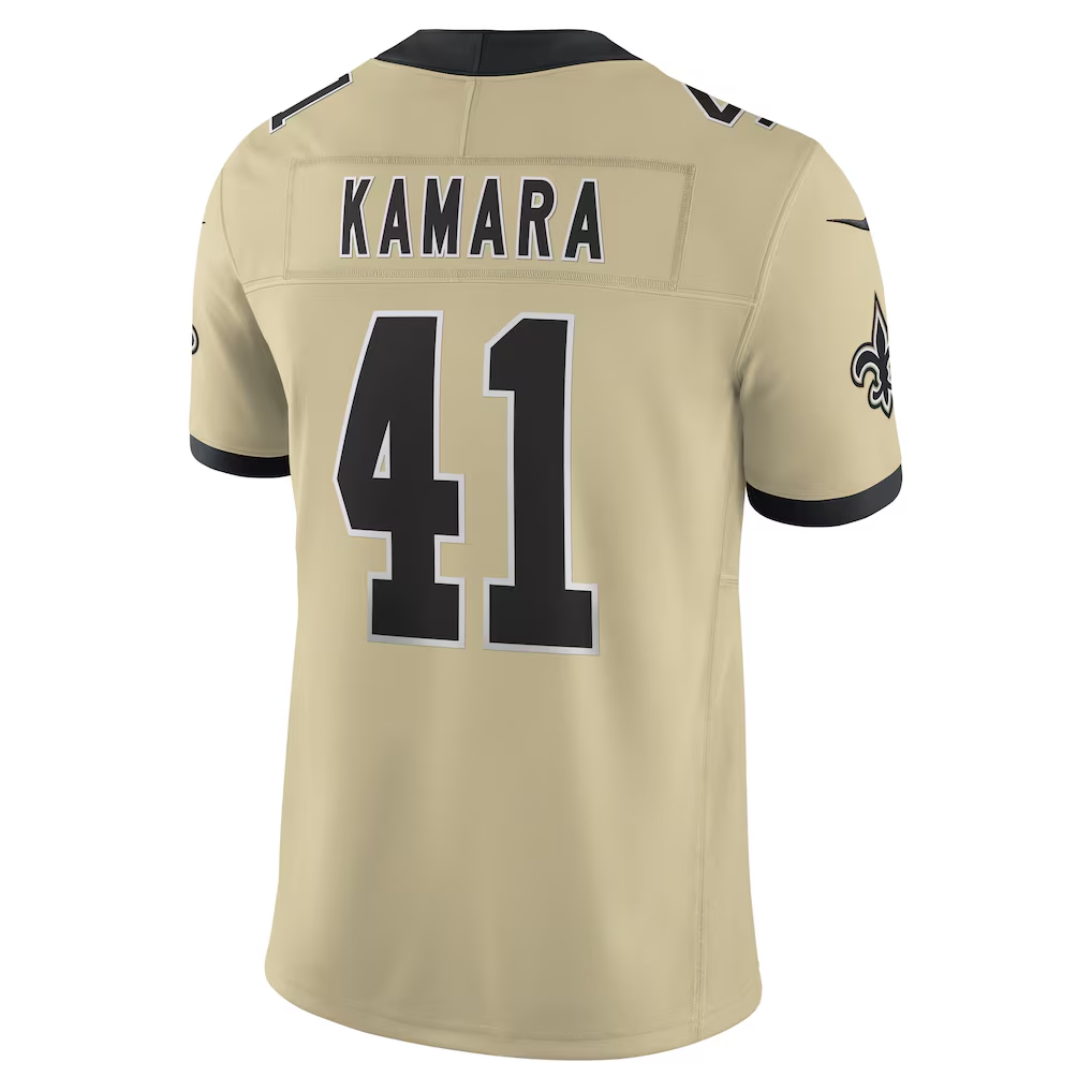 Elroe NO.Saints #41 Alvin Kamara Gold Alternate Gameday Golds Alternate Vapor F.U.S.E. Limited Stitched Jerseys