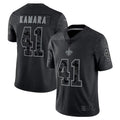 Elroe NO.Saints #41 Alvin Kamara Player Black RFLCTV Limited Stitched Jerseys
