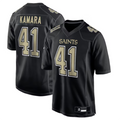 Elroe NO.Saints #41 Alvin Kamara Player Carbon Black Fashion Game Stitched Jerseys