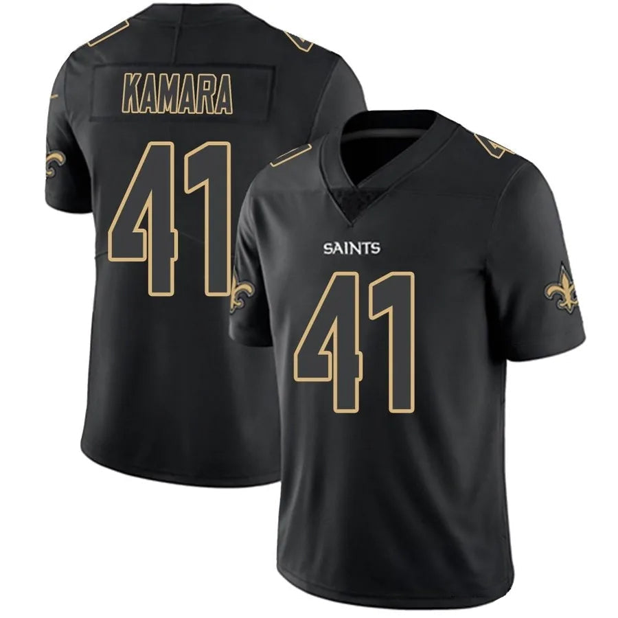 Elroe NO.Saints #41 Alvin Kamara Player Limited Black Impact Stitched Jerseys
