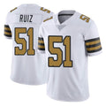 Elroe NO.Saints #51 Cesar Ruiz Player White Limited Color Rush Home Game Stitched Jerseys