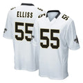 Elroe NO.Saints #55 Kaden Elliss Player White Home Game Stitched Jerseys