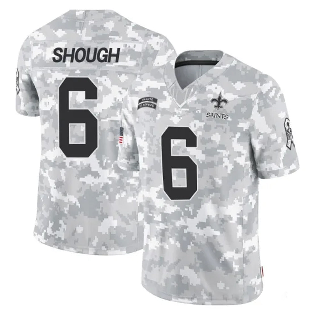 Elroe NO.Saints #6 Tyler Shough Player Arctic Camo Salute To Service Limited Game Stitched Jerseys