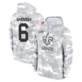Elroe NO.Saints #6 Tyler Shough Player Arctic Camo Salute to Service Pullover Hoodies Limited Game Stitched Jerseys