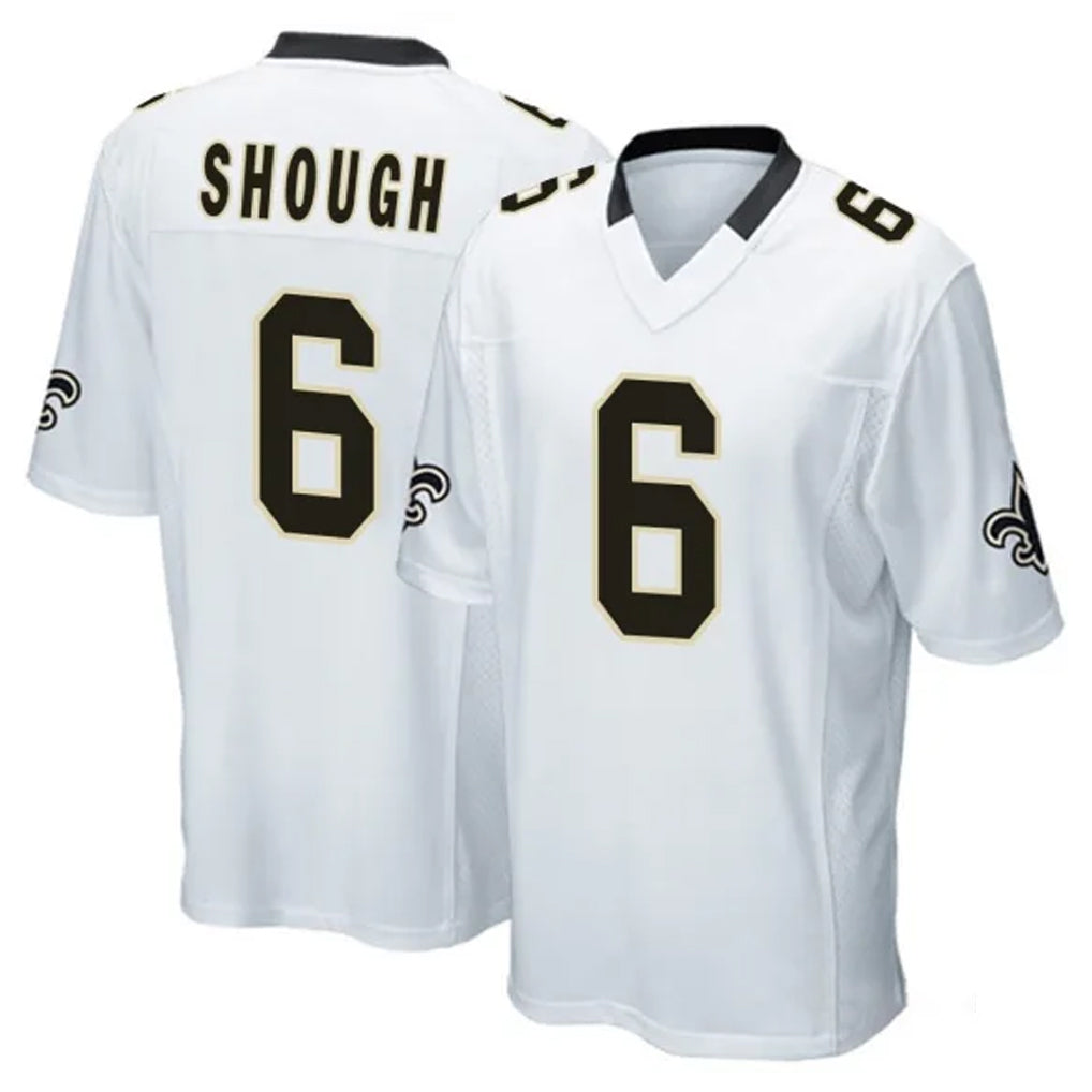 Elroe NO.Saints #6 Tyler Shough Player White Home Game Stitched Jerseys