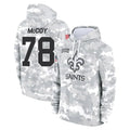 Elroe NO.Saints #78 Erik McCoy Player Arctic Camo Salute to Service Pullover Hoodies Limited Game Stitched Jerseys