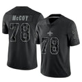 Elroe NO.Saints #78 Erik McCoy Player Black Limited Reflective Home Game Stitched Jerseys