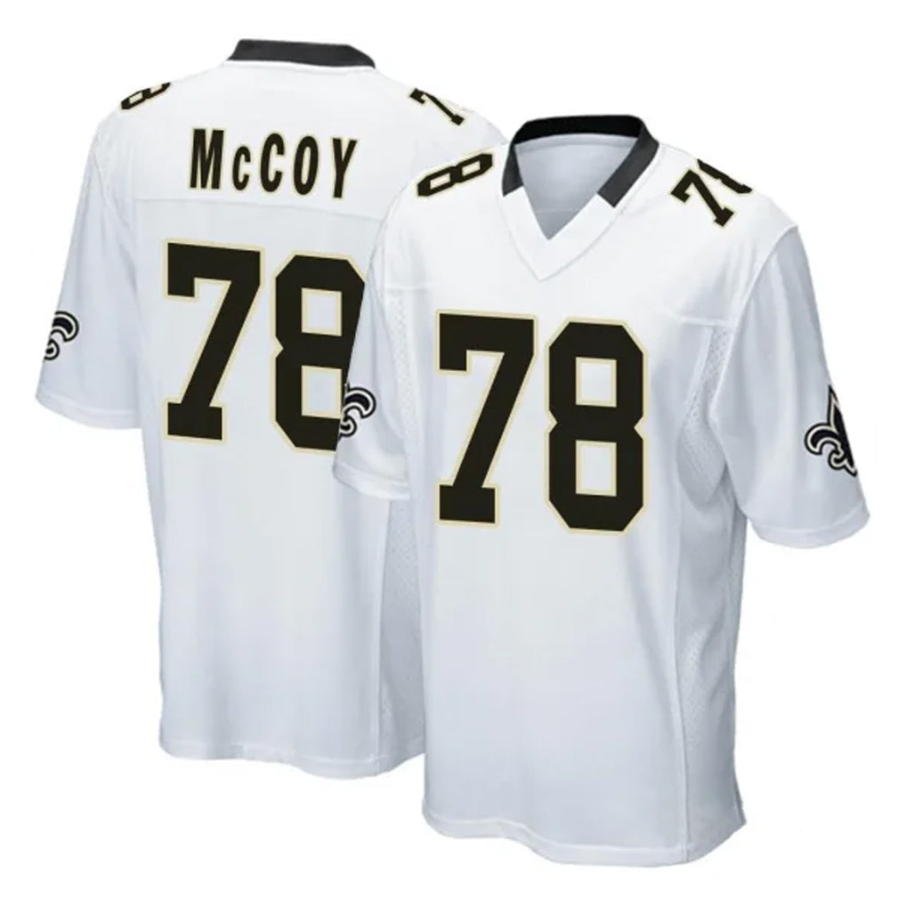 Elroe NO.Saints #78 Erik McCoy Player White Home Game Stitched Jerseys