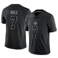 Elroe NO.Saints #7 Taysom Hill Player Black RFLCTV Limited Stitched Jerseys