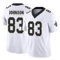 Elroe NO.Saints #83 Juwan Johnson Player White Limited Vapor F.U.S.E. Home Game Stitched Jerseys