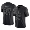 Elroe NO.Saints #87 Noah Fant Player Black Limited Reflective Home Game Stitched Jerseys