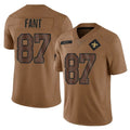 Elroe NO.Saints #87 Noah Fant Player Brown Salute To Service Limited Stitched Jerseys