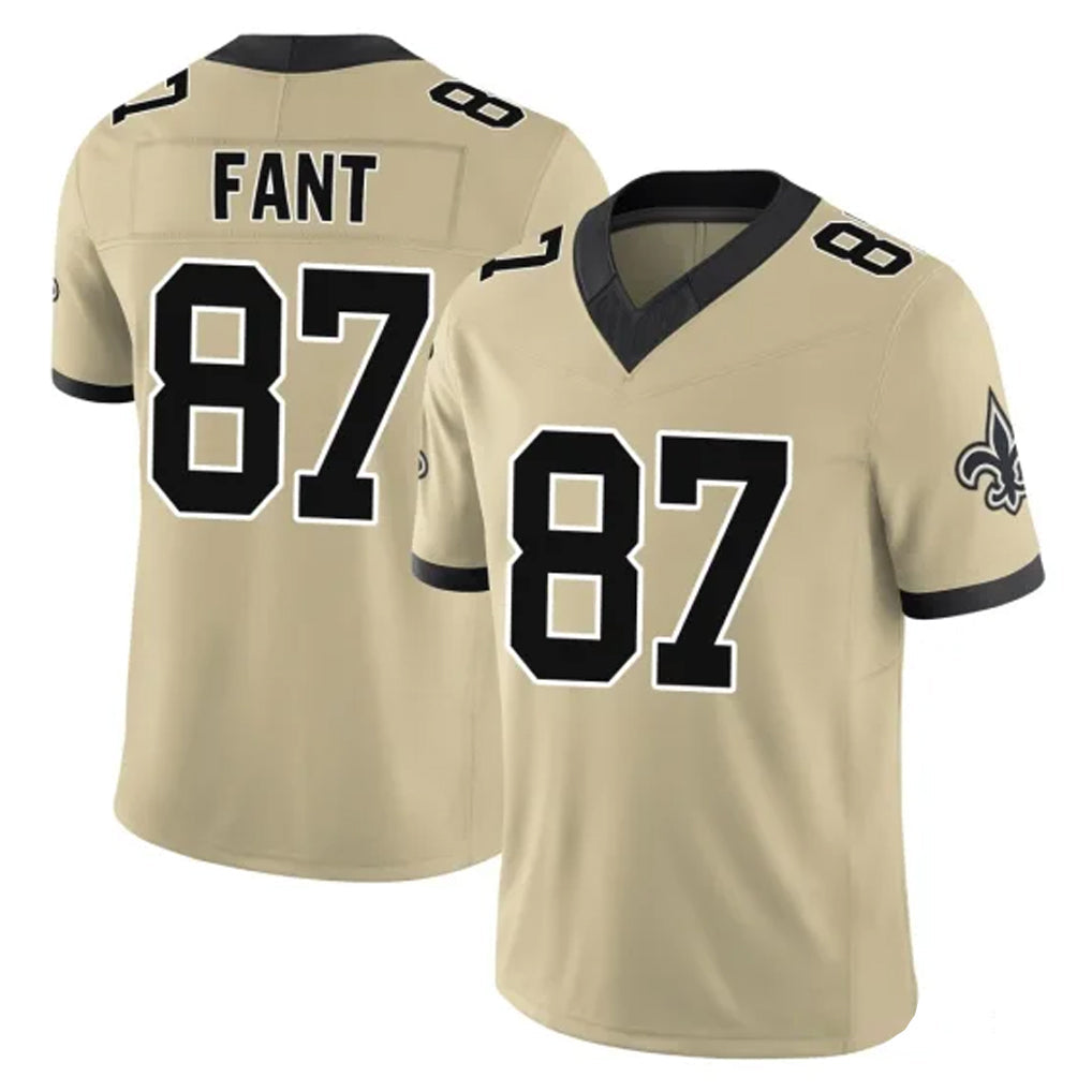 Elroe NO.Saints #87 Noah Fant Player Gold Limited Vapor F.U.S.E. Home Game Stitched Jerseys