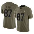 Elroe NO.Saints #87 Noah Fant Player Olive Salute To Service Limited Stitched Jerseys