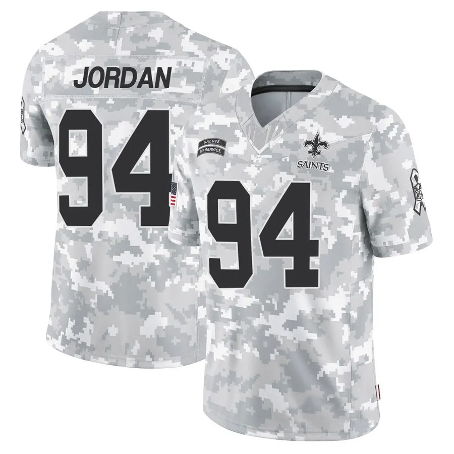 Elroe NO.Saints #94 Cameron Jordan Player Arctic Camo Salute to Service Limited Stitched Jerseys