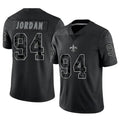 Elroe NO.Saints #94 Cameron Jordan Player Black RFLCTV Limited Stitched Jerseys