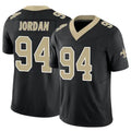 Elroe NO.Saints #94 Cameron Jordan Player Black Vapor F.U.S.E. Limited Stitched Jerseys