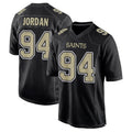 Elroe NO.Saints #94 Cameron Jordan Player Carbon Black Fashion Game Stitched Jerseys