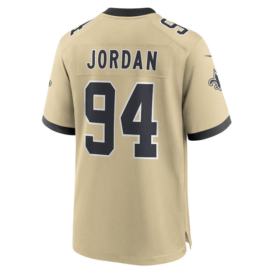 Elroe NO.Saints #94 Cameron Jordan Player Gold Alternate Game Stitched Jerseys