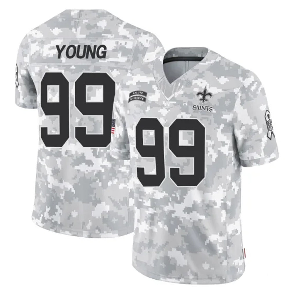 Elroe NO.Saints #99 Chase Young Player Arctic Camo Salute To Service Limited Game Stitched Jerseys
