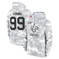 Elroe NO.Saints #99 Chase Young Player Arctic Camo Salute to Service Pullover Hoodies Limited Game Stitched Jerseys