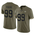 Elroe NO.Saints #99 Chase Young Player Olive Salute To Service Limited Stitched Jerseys