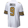 Elroe NO.Saints #9 Drew Brees White Alternate Game Stitched Jerseys