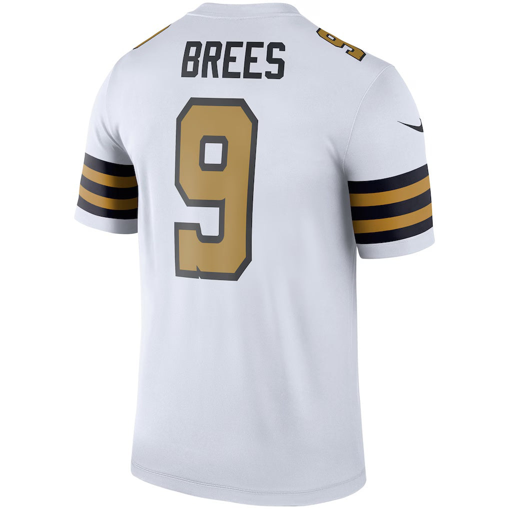 Elroe NO.Saints #9 Drew Brees White Alternate Legend Player Performance Top Stitched Jerseys