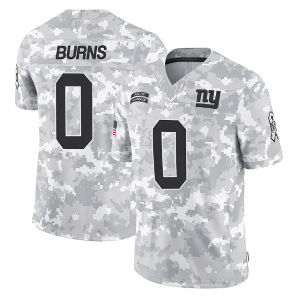 Elroe NY.Giants #0 Brian Burns Player Arctic Camo Salute To Service Limited Game Stitched Jerseys