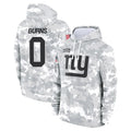 Elroe NY.Giants #0 Brian Burns Player Arctic Camo Salute to Service Hoodies Stitched Jerseys