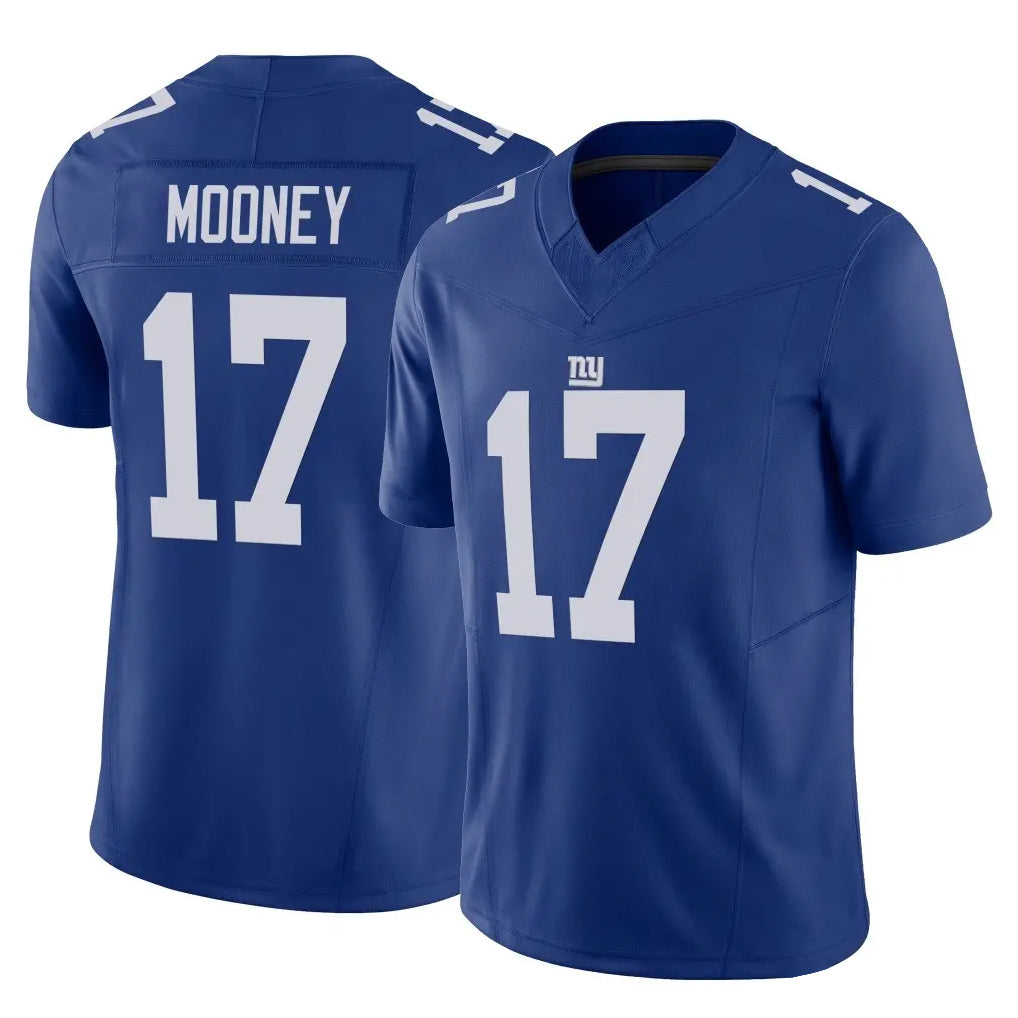 Elroe NY.Giants #17 Darnell Mooney Player Royal Limited Vapor F.U.S.E. Home Game Stitched Jerseys