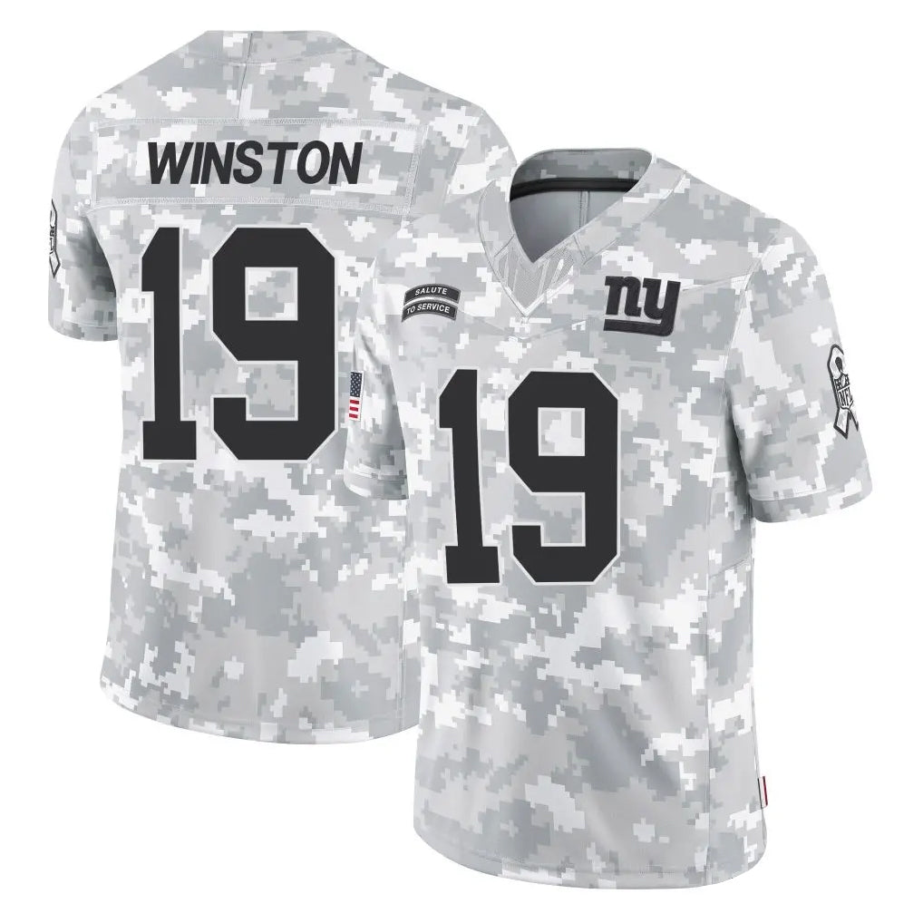 Elroe NY.Giants #19 Jameis Winston Player Arctic Camo Salute To Service Limited Game Stitched Jerseys
