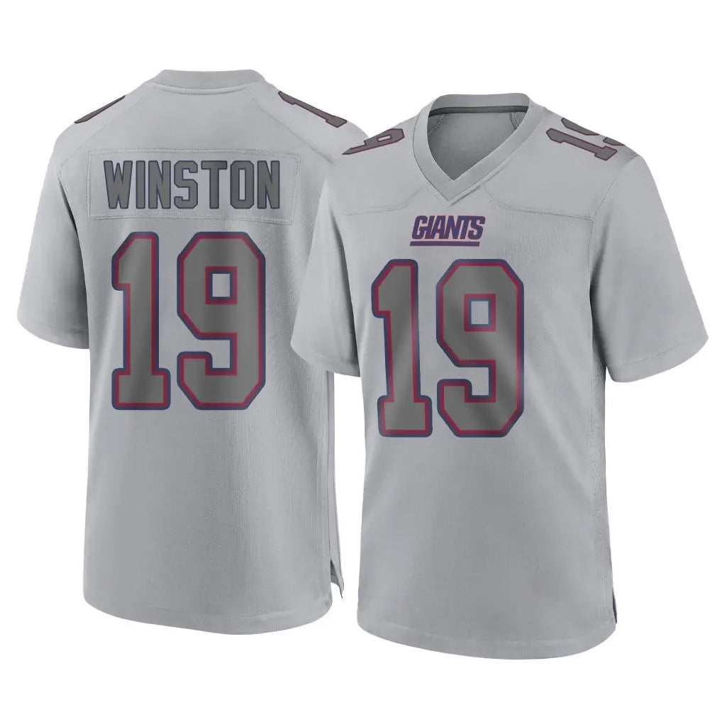 Elroe NY.Giants #19 Jameis Winston Player Gray Atmosphere Fashion Limited Game Stitched Jerseys