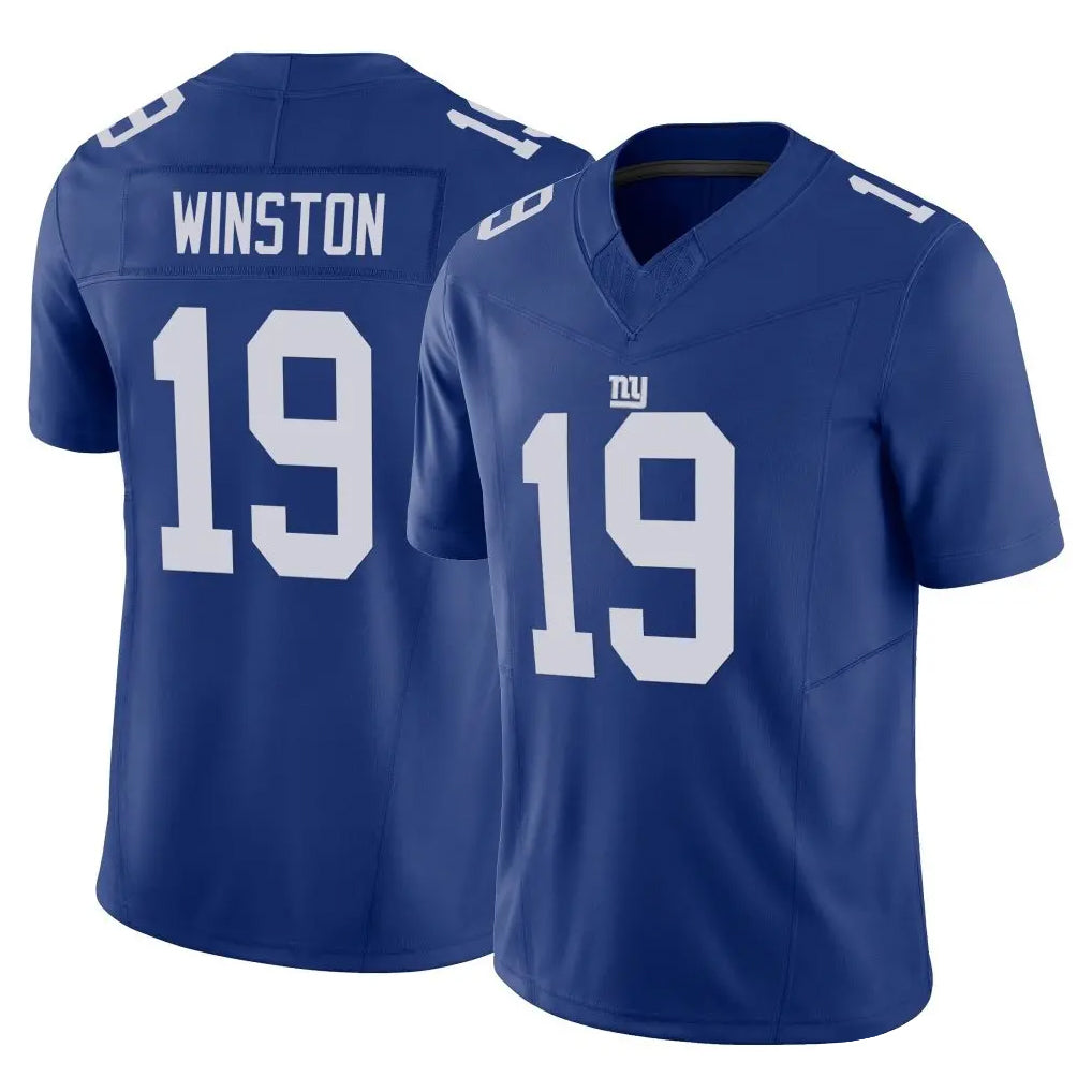 Elroe NY.Giants #19 Jameis Winston Player Royal Limited Vapor F.U.S.E. Home Game Stitched Jerseys