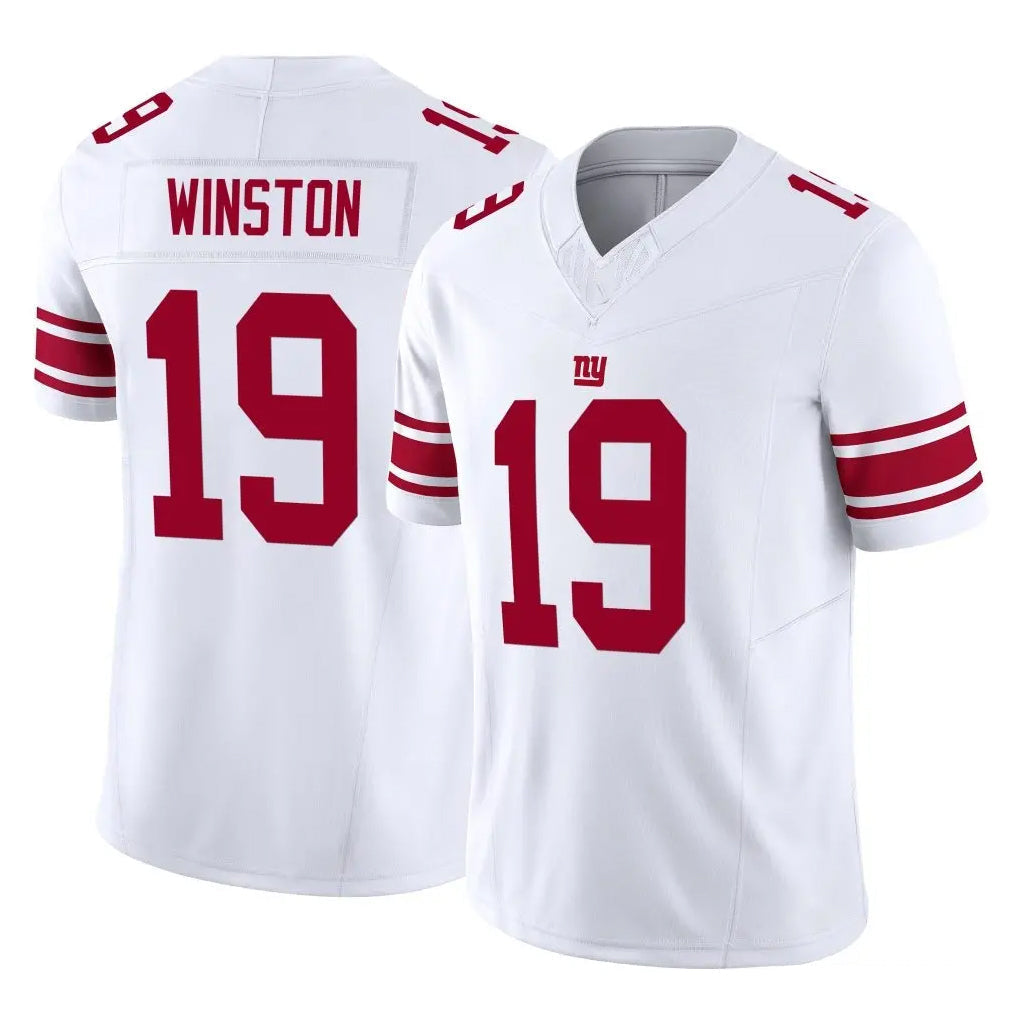 Elroe NY.Giants #19 Jameis Winston Player White Limited Vapor F.U.S.E. Home Game Stitched Jerseys