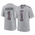 Elroe NY.Giants #1 Malik Nabers Player Gray Atmosphere Fashion Limited Game Stitched Jerseys