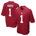 Elroe NY.Giants #1 Malik Nabers Player Red Home Game Stitched Jerseys