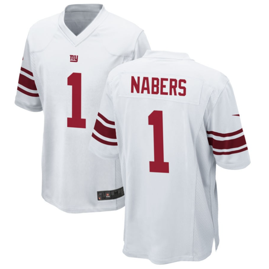 Elroe NY.Giants #1 Malik Nabers Player White Game Stitched Jerseys