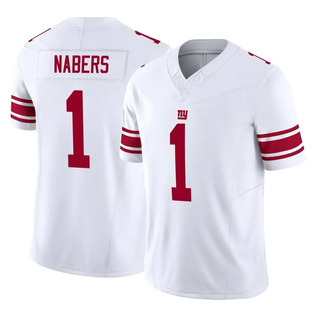 Elroe NY.Giants #1 Malik Nabers Player White Limited Vapor F.U.S.E. Home Game Stitched Jerseys