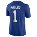 Elroe NY.Giants #1 Malik Nabers Royal Vapor F.U.S.E. Limited American Stitched Stitched Jerseys
