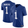 Elroe NY.Giants #1 Malik Nabers Royal Vapor F.U.S.E. Limited American Stitched Stitched Jersey