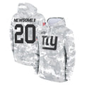 Elroe NY.Giants #20 Greg Newsome II Player Arctic Camo Salute to Service Pullover Hoodies Limited Game Stitched Jerseys