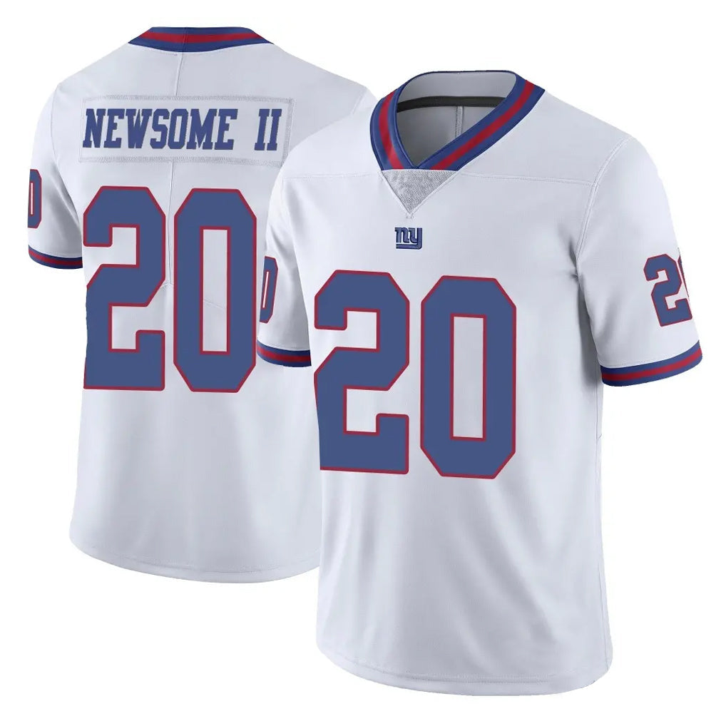 Elroe NY.Giants #20 Greg Newsome II Player White Color Rush Home Game Stitched Jerseys