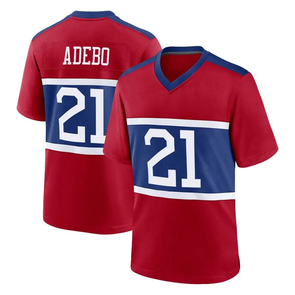 Elroe NY.Giants #21 Paulson Adebo Player Red Century Home Game Stitched Jerseys