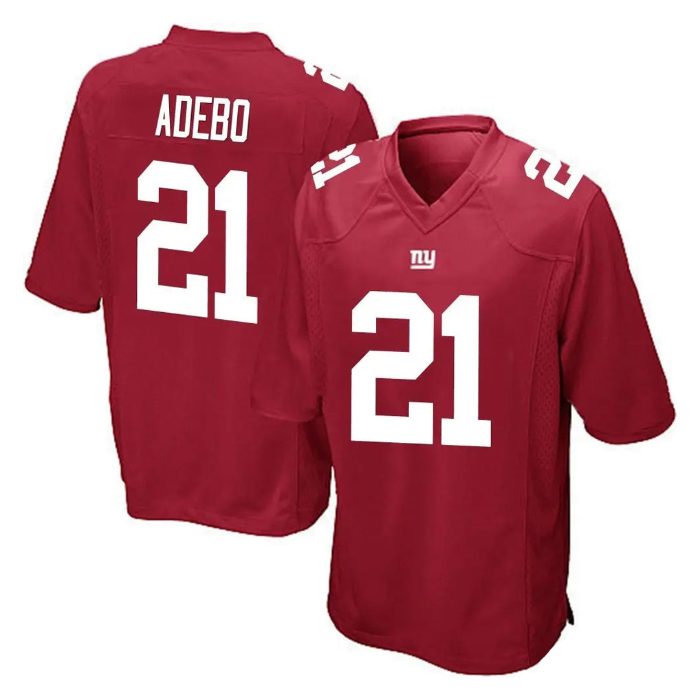Elroe NY.Giants #21 Paulson Adebo Player Red Home Game Stitched Jerseys
